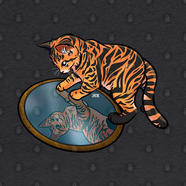 Tiger Tabby Mirror by jastinamor